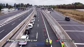 MOP inauguró sistema de pórticos de telepeaje en la plaza Quinta de la Ruta 5 Sur
