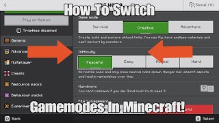 How To Switch Gamemodes In Minecraft