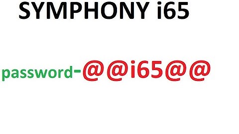 SYMPHONY i65 firmware Care File Free