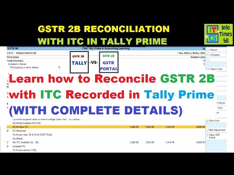 GSTR 2B Reconciliation in Tally Prime | GSTR 2B Download | Difference ...