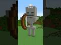 Minecraft Skeleton Build Battle - Noob vs Pro vs Hacker vs God #shorts #minecraft