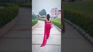 Aunty Walking With Backless Blouse