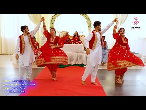 Afghan girls and boys mast & Shana Paranak dance of Hewad Group in wedding to Jawid Sharif new song