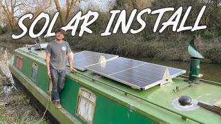 INSTALLING SOLAR PANELS | MOVING ABOARD | Narrowboat Conversion | BOATLIFE