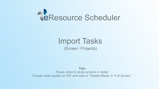 Import Tasks in Project - eRS Project Resource Management Software