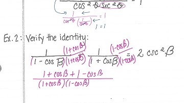 Precalc 5.2 Verifying Trig Identities