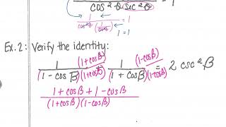 Precalc 5.2 Verifying Trig Identities
