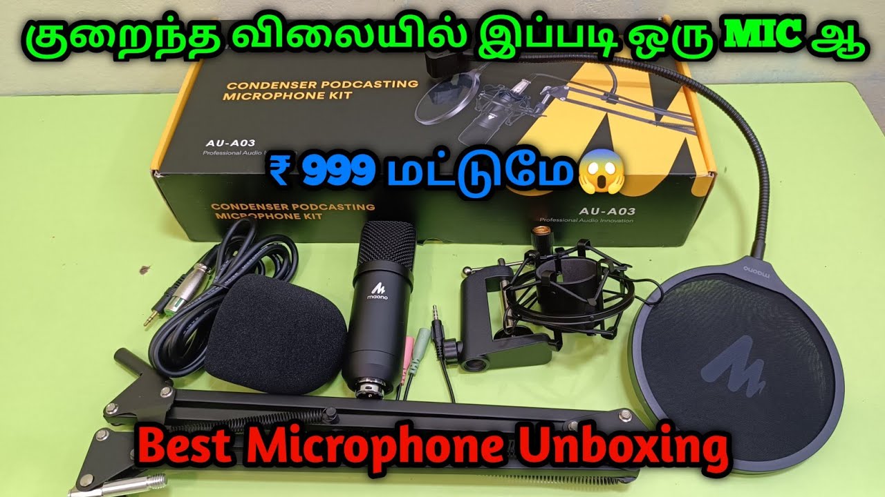 MAONO AUA03 Podcasting Mic Unboxing Tamil Hi tech tamil Best
