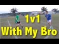 1v1 Football Skills vs My Bro! | SkillRules