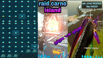 ARK MOBILE Raid carno island 🔥wipe Tek base and get op loots☺️😆