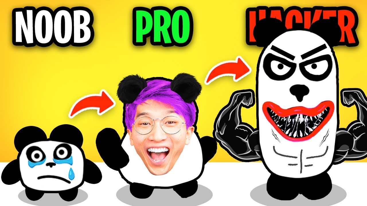 NOOB vs PRO vs HACKER In 3 PANDAS!? (ALL LEVELS)