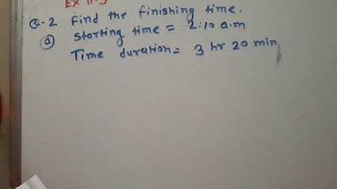 Finding finishing time
