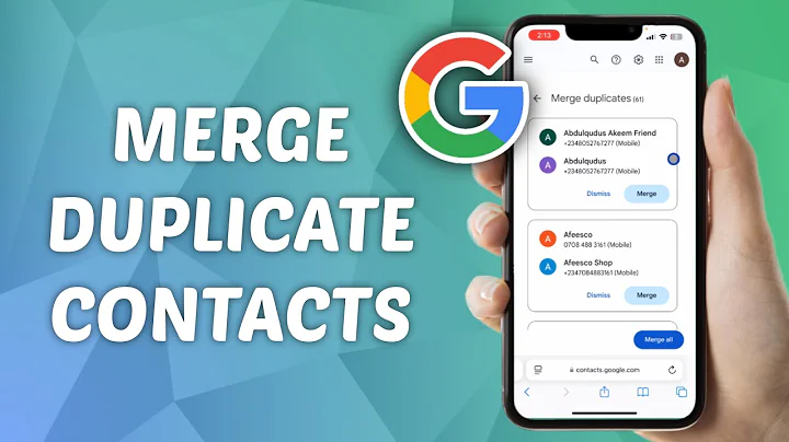 How to Merge Duplicate Contacts in Google/Gmail Account