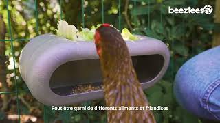 Mangeoire pour volailles en plastique recyclé Chicken Feeder de Beeztees - Présentation