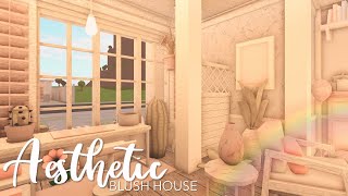 BLOXBURG: *no gamepass* Aesthetic Blush House 55k l tour speedbuild ♡ BLOXBURG: *no gamepass* Aesthetic Blush House 55k l tour speedbuild ♡