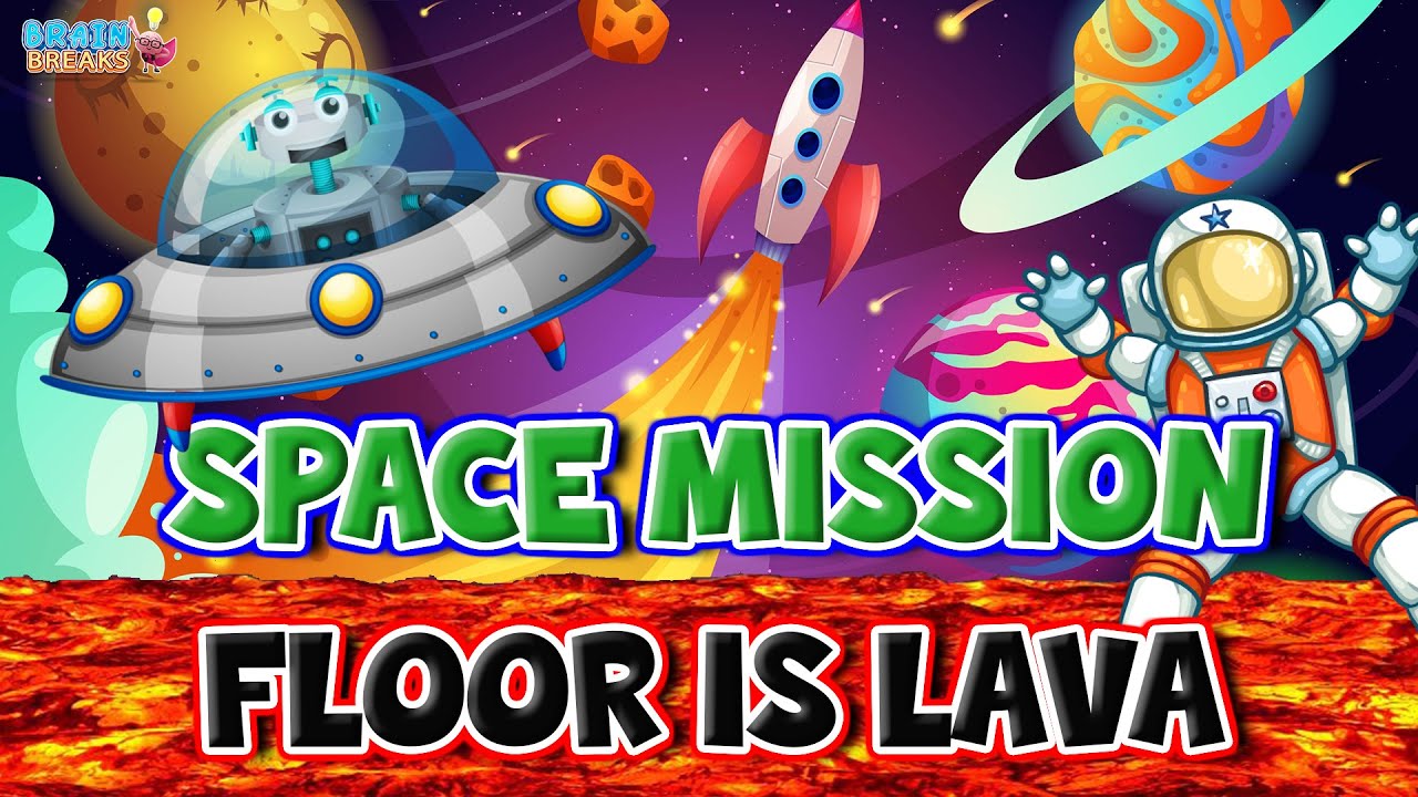 Floor Is Lava & Freeze Dance in Space! Brain Break For Kids Fun