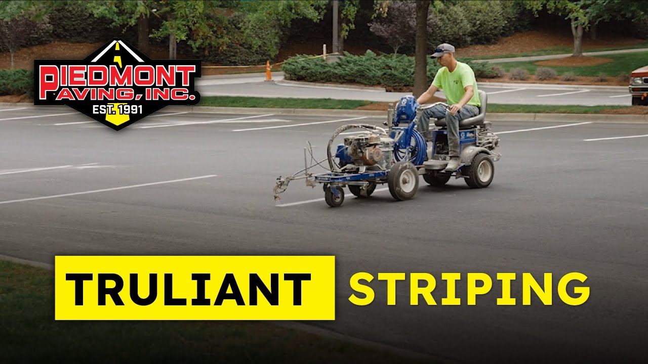 Striping Truliant Federal Credit Union in Winston Salem, NC YouTube