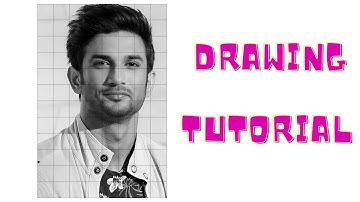 Sushant Singh rajput sketch outline || how to draw sushant Singh rajput with grid method | tutorial