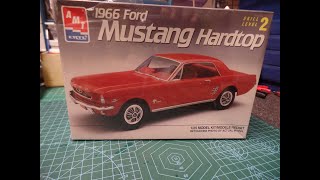 1966 Ford Mustang HT AMT Ertl 1:25 Scale Model Car Kit Unboxing