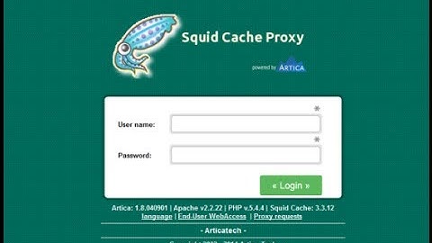 Artica Proxy Quick Started Guide