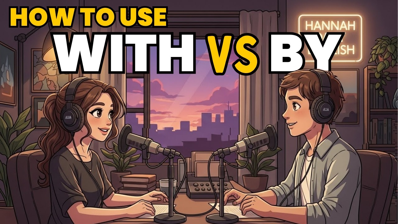 Learn English with Real Conversations Podcast | How to Use WITH & BY in English
