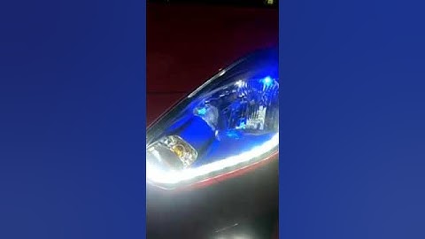 led DRL light installation in car head lights