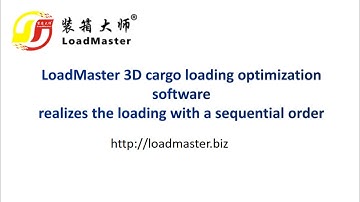LoadMaster 3D cargo loading optimization software realizes the loading with a sequential order