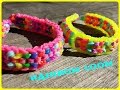 Réaliser un bracelet élastique Double capped dragon scale  -  RAINBOW LOOM  ( en français)