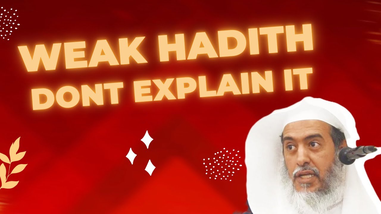 Why Narrate Weak Hadith? Beautiful ResponseSheikh Salih alUsaymi