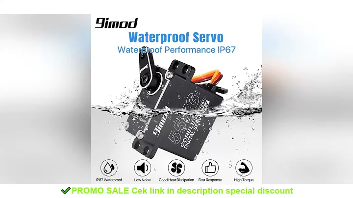9imod 55kg Waterproof Servo IP67 180/270 Magnetic Sensor High Torque Coreless Digital Servo Full Met