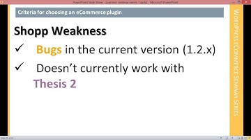 Choose the Right WP Shopping Cart - Part 13 - Overview of Shopp
