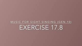 Exercise 17.8 - Music for Sight Singing