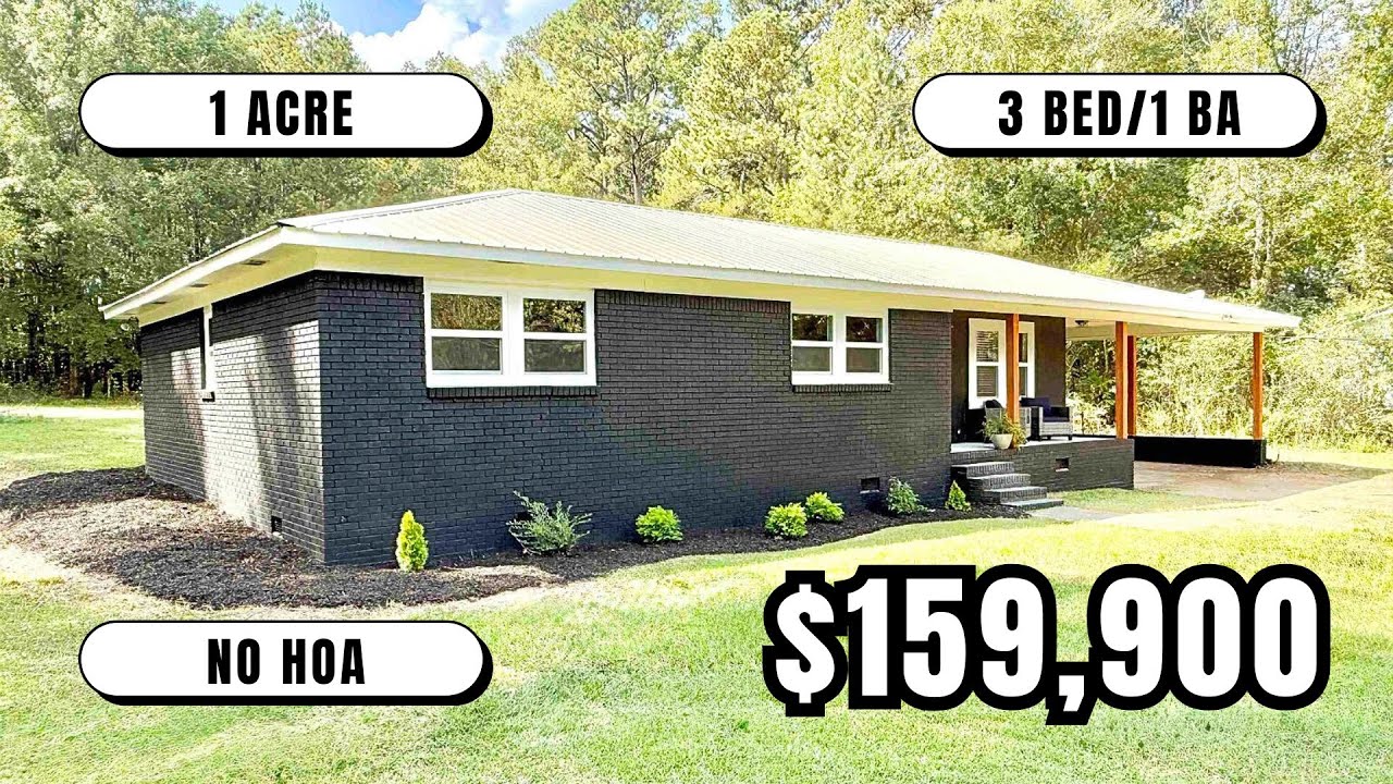 Stylish Move-In Ready 3-Bed Alabama Home on 1 Acre