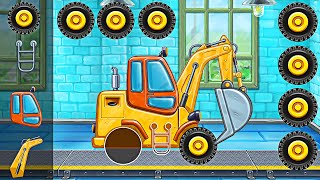 Heavy Trucks Puzzle Games for Kids 5 - Excavator, Crane | Fountain Builder | Android Gameplay #2 screenshot 4