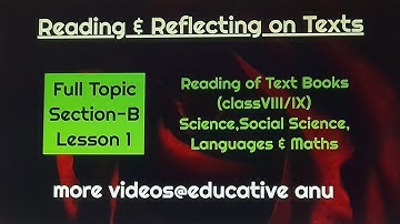 reading of text books ll reading & reflecting on texts ll B.Ed in Eng. & Pbi./B.A.B.Ed#educativeanu