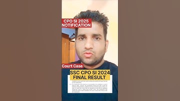 ssc cpo si 2024 final result 🔥 court case 😱 cpo si 2025 notification 😡 #shorts #ssc #ssccpo #cgl