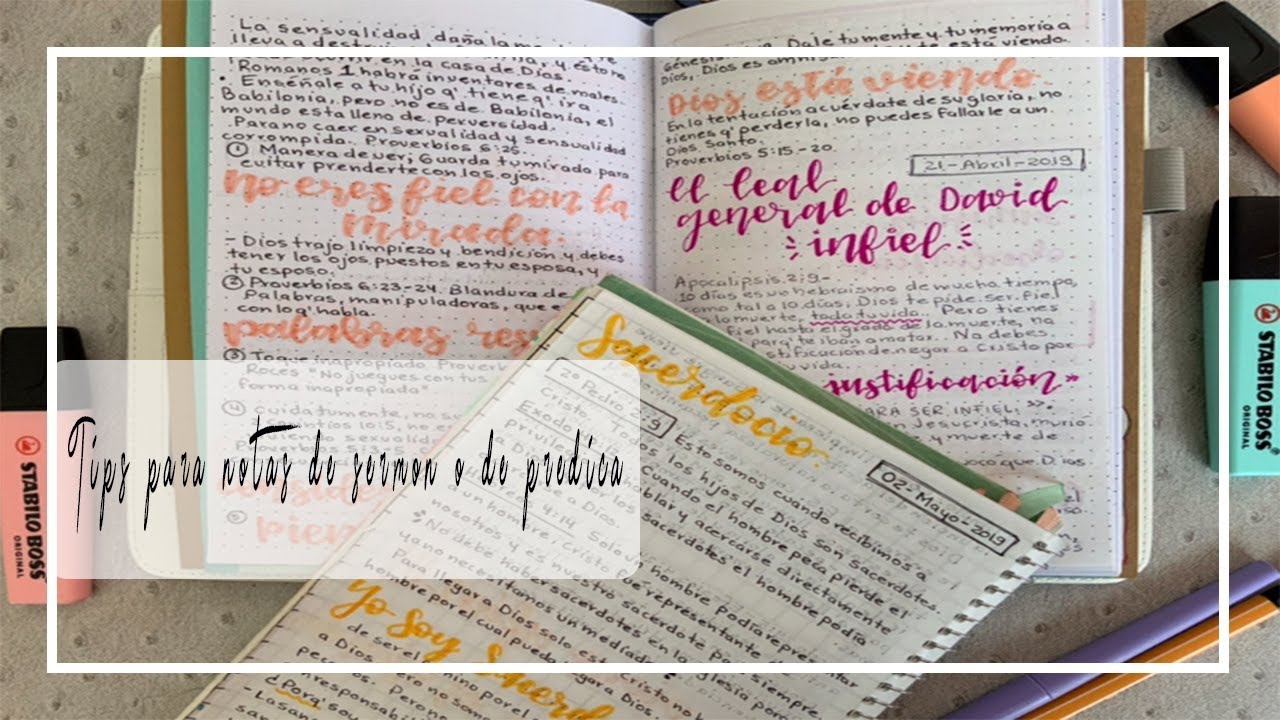 tips para tomar notas o apuntes de sermones o prédicas
