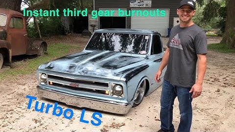Turbo LS 5.3 swapped C10 running on a Holley terminator X max prepping for Dyno tune🤘 #blueberryc10