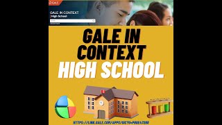 Gale in Context High School #gale #database #pxulibraries