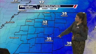 Chelsea’s Sunday Noon Forecast - Ice storm moving out Sunday afternoon