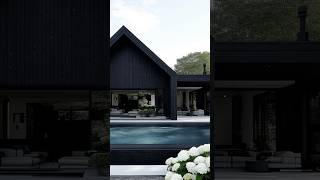 Modern Black House With Infinity Pool