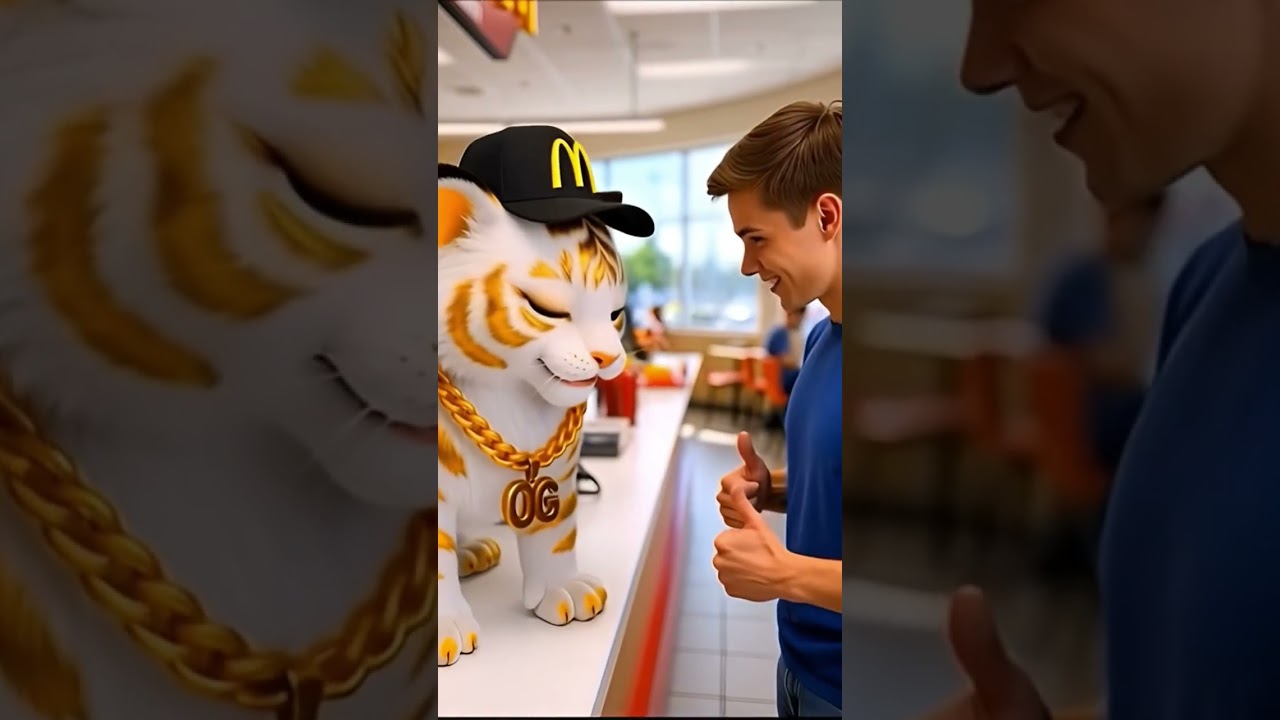 This Tiger Cub Just Took Your Order 🍟😳