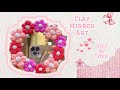 Aesthetic Beautiful Clay Mirror Art🪞Mirror Decoration with Air Dry Clay🌸