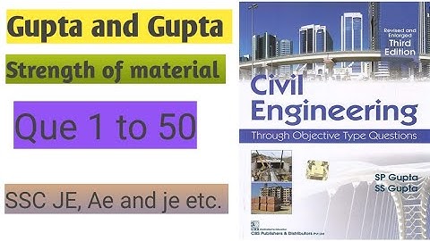 Gupta And Gupta civil Engineering | Strength of Material | question 1 to 50 |