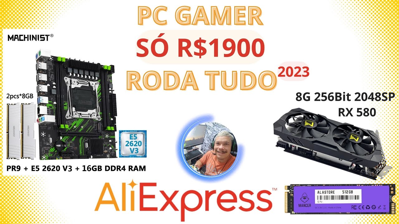 NOVO PC GAMER ALIEXPRESS R$1900 RODA TODOS JOGOS ATUAIS | TESTES 2023 ...