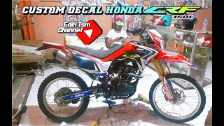 Proses Pasang Semi Decal Honda Crf