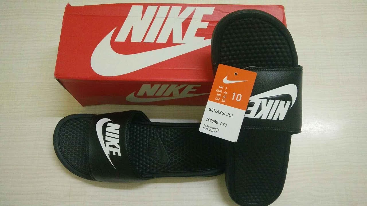 nike benassi fake vs real