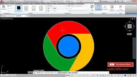How To Draw Google Chrome Logo in AutoCAD