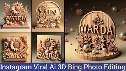 Instagram Trending Name Art 3D Images |Bing Ai Name Dpz Photo Editing |Bing Image Creator