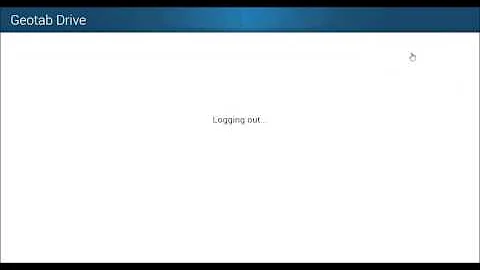 Geotab Drive-Log out and Verify